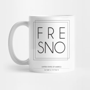 Fresno Cty Typography Mug